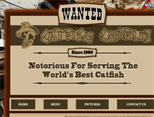 Tablet Screenshot of catfishcharlie.com